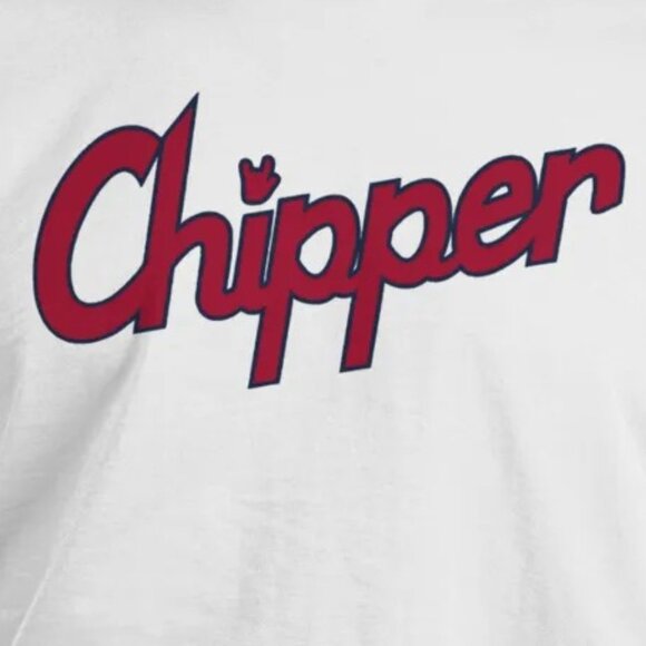 Chipper Jones Atlanta Braves Team Name Graphic T-Shirt Baseball Fan Game Day 05 - Picture 2 of 5
